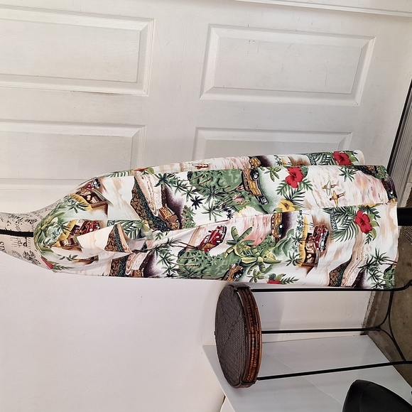 Bishop Street Hawaiian Dress palm trees car show Women Sz XL - Picture 9 of 9